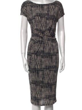 MaxMara printed jersey sheath dress (professional, corporate, office style)
